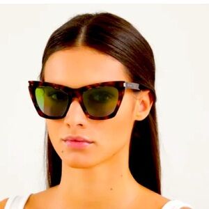 Saint Laurent SL 214 KATE Sunglasses - Tortoise Cat Eye